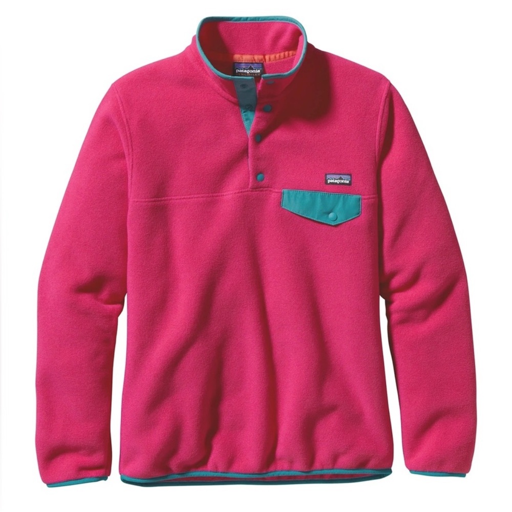 Patagonia Synchilla Fleece in Bright Pink, size M